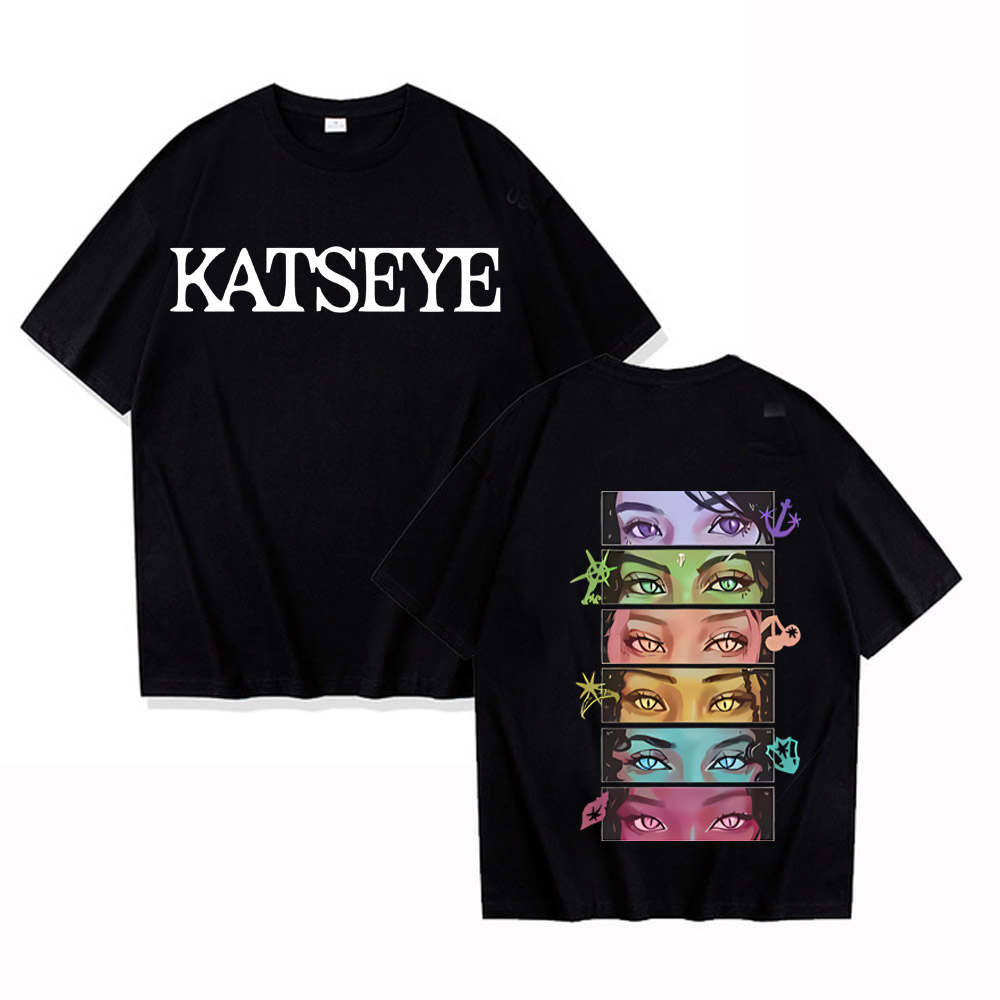 Vintage Fashion Collage - Kaos Kolase Mata Kpop Katseye Pria