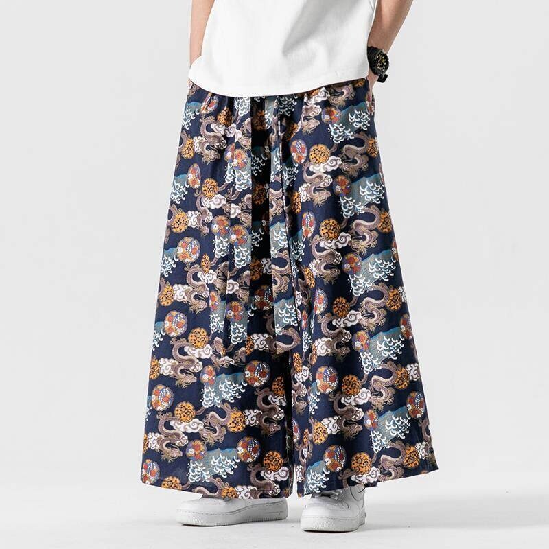 Retro Track Pant - Celana Samurai Jepang Celana Panjang Kasual