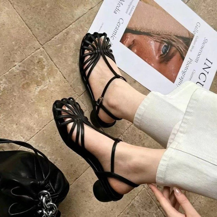 French Vintage Fashion - Sandal Jepit Anyaman Gaya Prancis Vintage