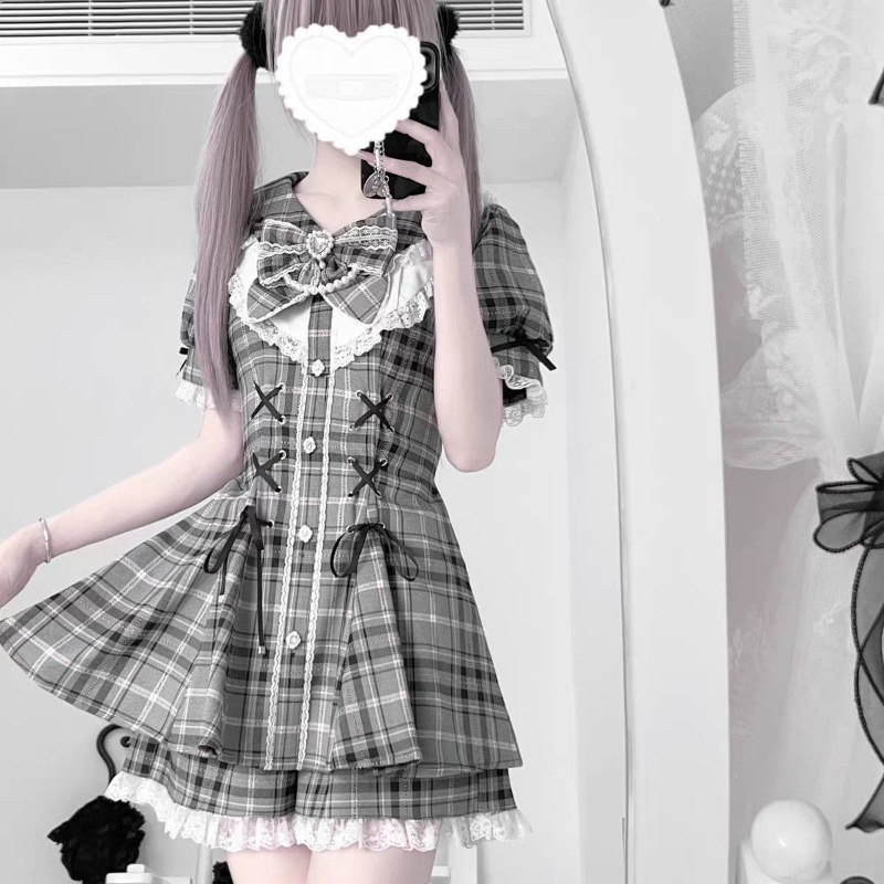 Vintage Fashion Japan - Set Gaun Manis Gaya Lolita Jepang