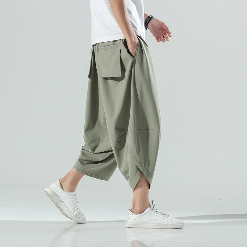 Retro Track Pant - Celana Harem Gaya Cina Musim Panas