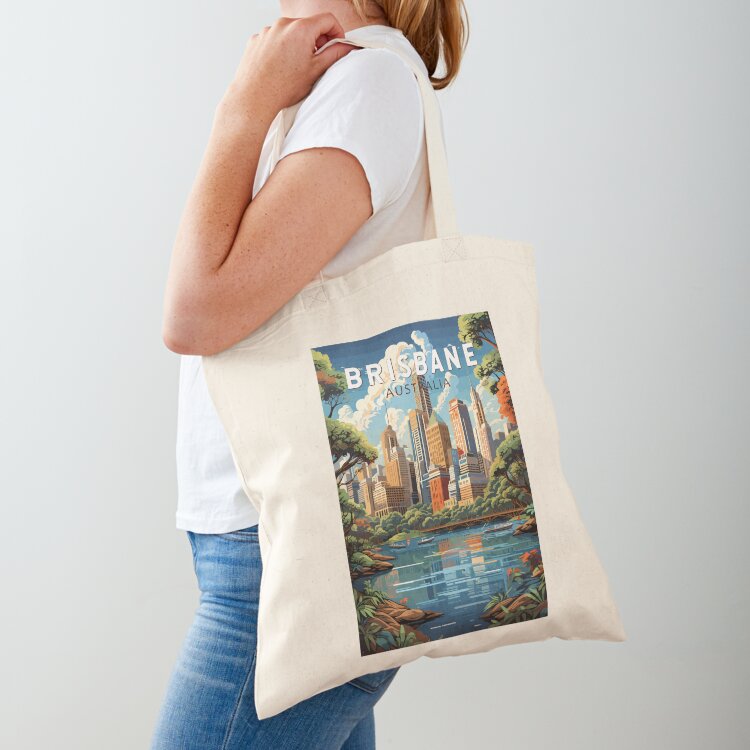 Vintage Fashion Brisbane - Tas Tote Vintage Seni Perjalanan Brisbane