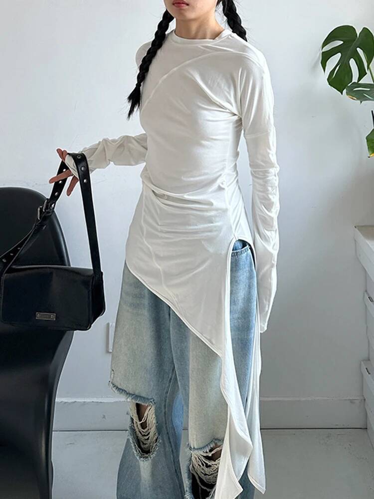 Vintage Fashion Build - Hem Kaus Ramping Panjang Elegan Tidak