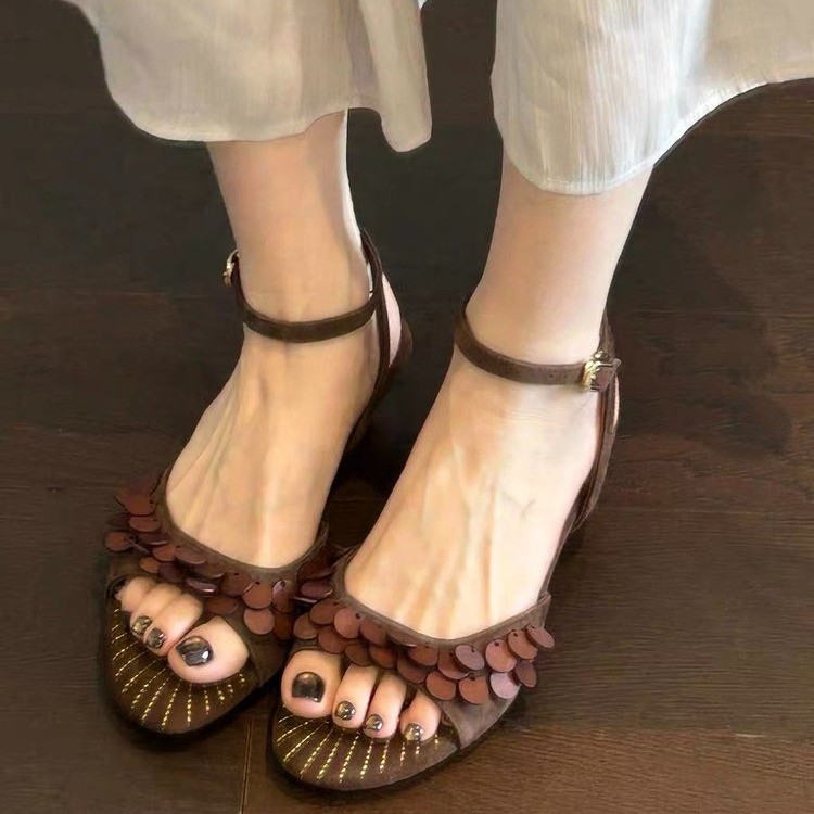 Vintage Fashion Wear - Sandal Wanita Musim Panas Terbaru, Bordir