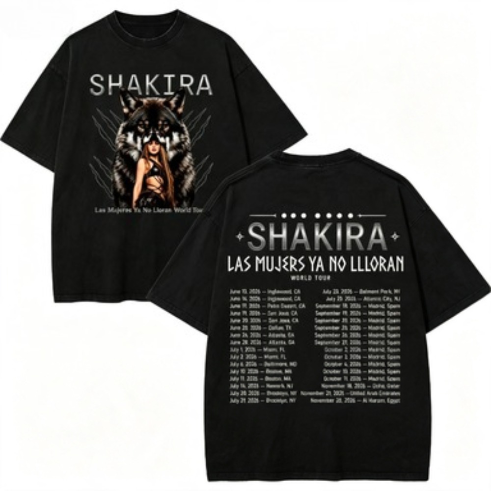 Vintage Fashion World - Kaos Vintage Washed Shakira Las Mujeres