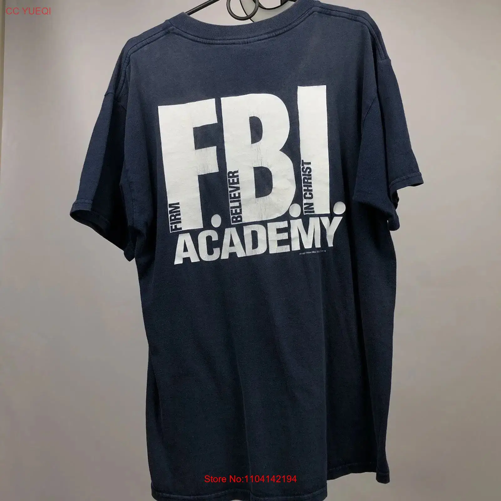 Vintage Fashion Archive - Kaos Biru FBI Academy Vintage 80-an
