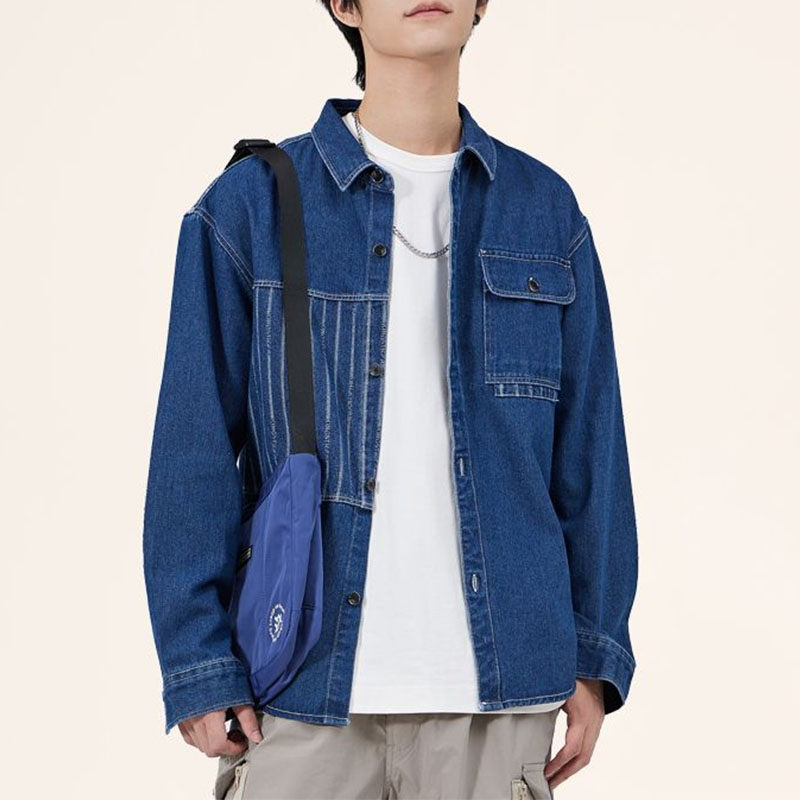 Vintage Fashion Now - Jaket Denim bersaku untuk pria, jaket