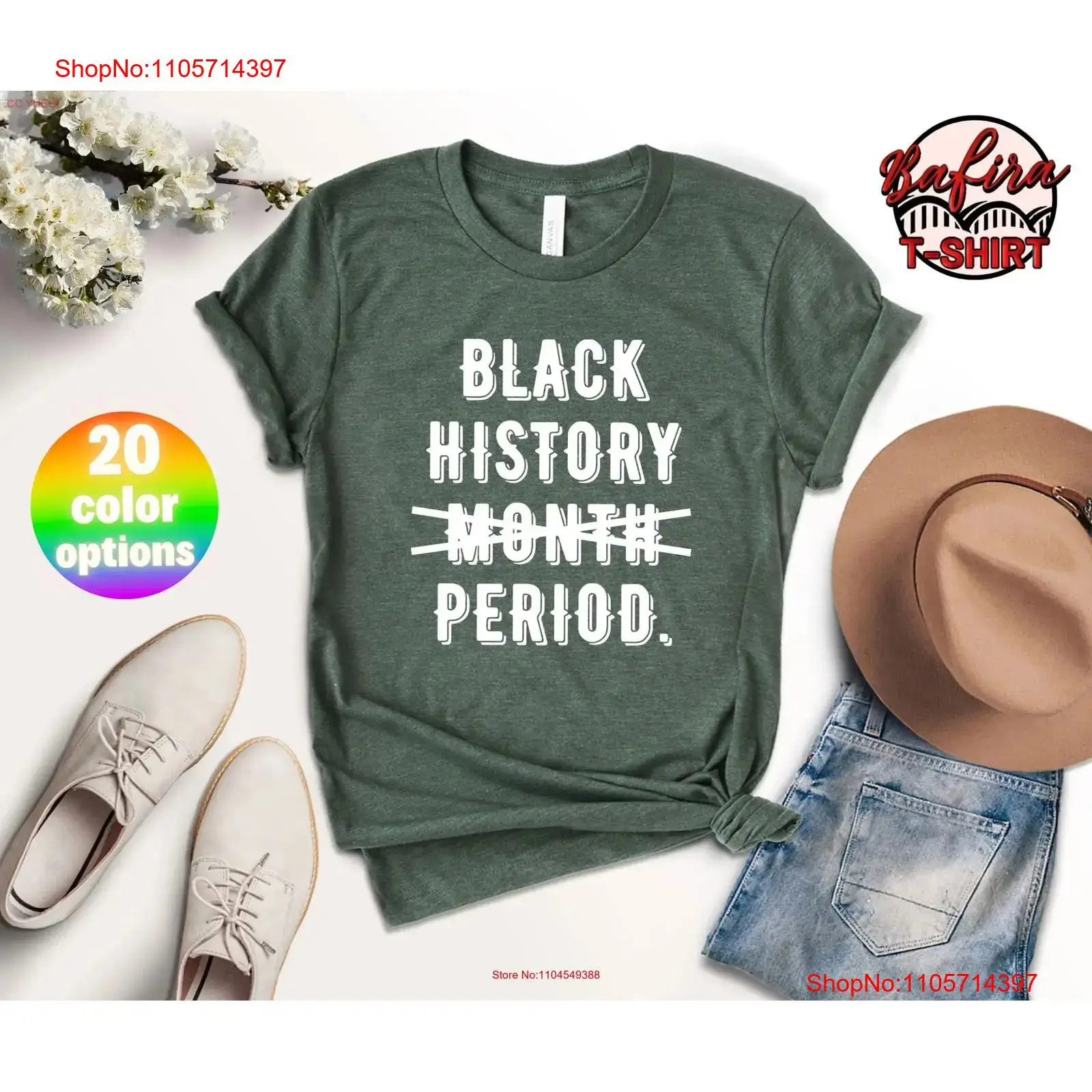 Vintage Fashion History - Kaos Black History Month bertuliskan Strong