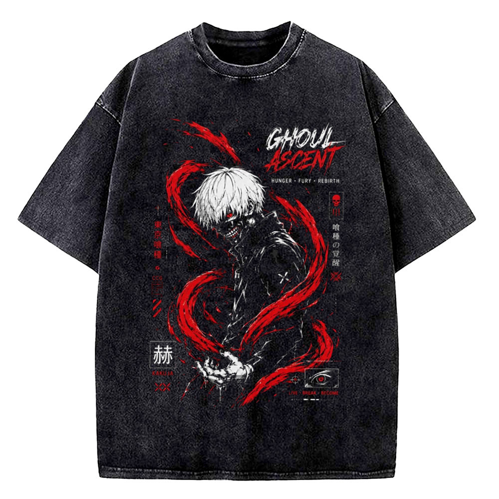 Vintage Fashion In Tokyo - Kaos katun vintage Tokyo Ghoul untuk