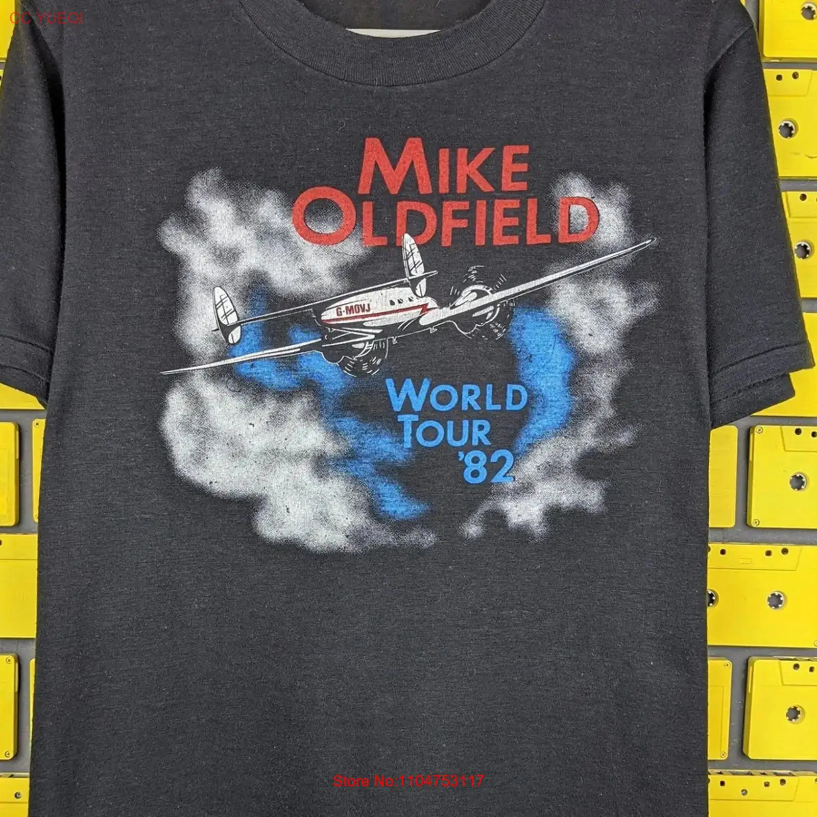 Vintage Fashion World - Mike Oldfield WORLD TOUR Kaus Hitam