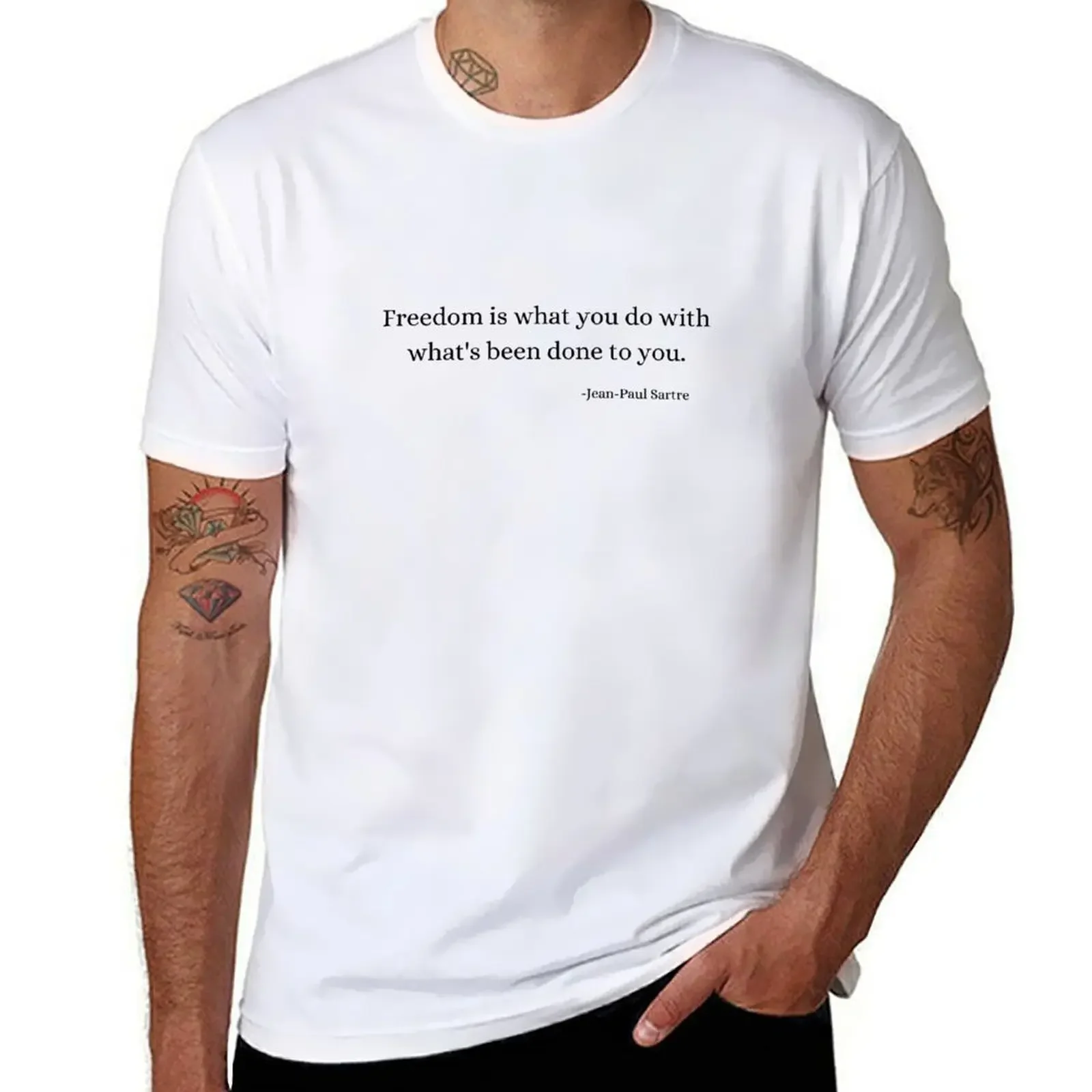 Vintage Fashion History - Kutipan Filsafat Sejarah: Kaos Jean-Paul Sartre