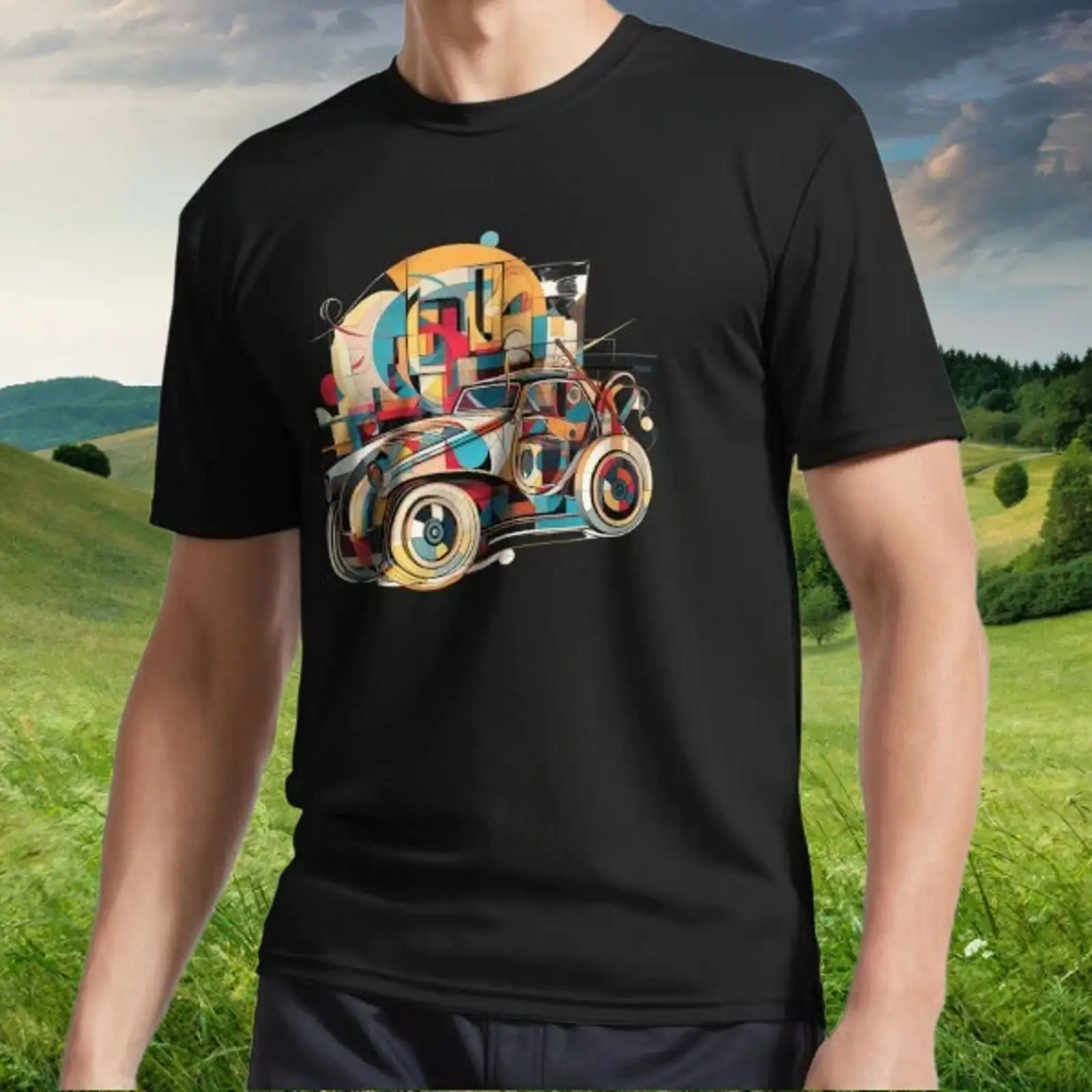 Kaos T-Shirt Amerika dengan Lo - Vintage Fashion Collage ulasan dan harga