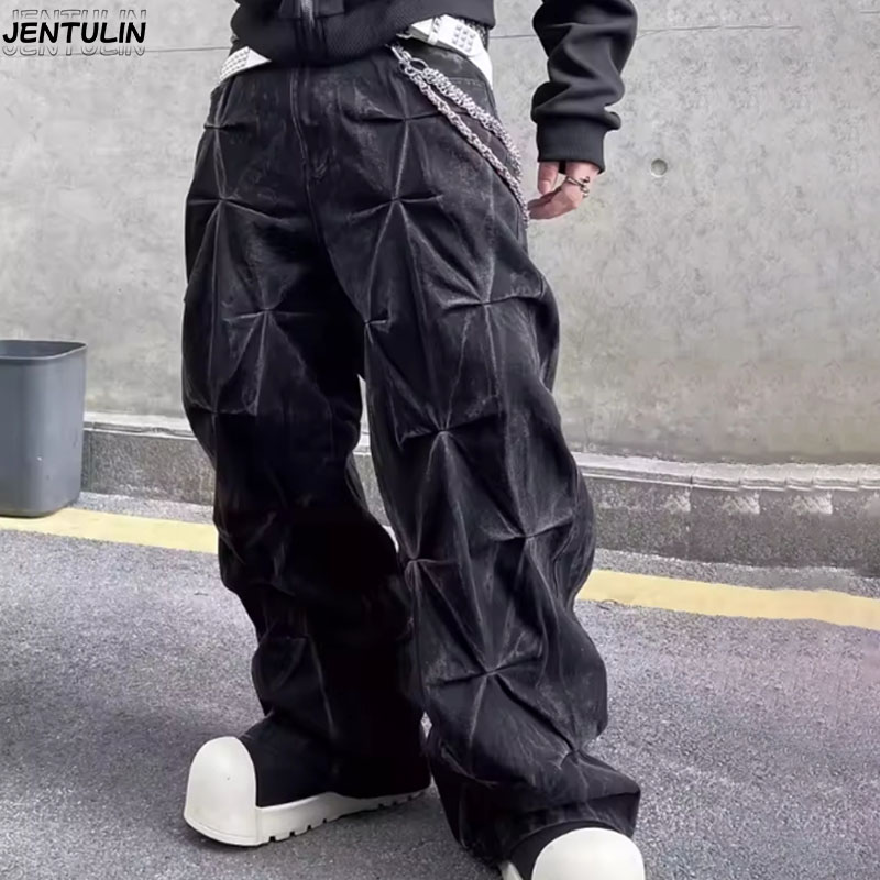 Celana Jeans Baggy Bordir Pola - Retro Track Pant ulasan dan harga