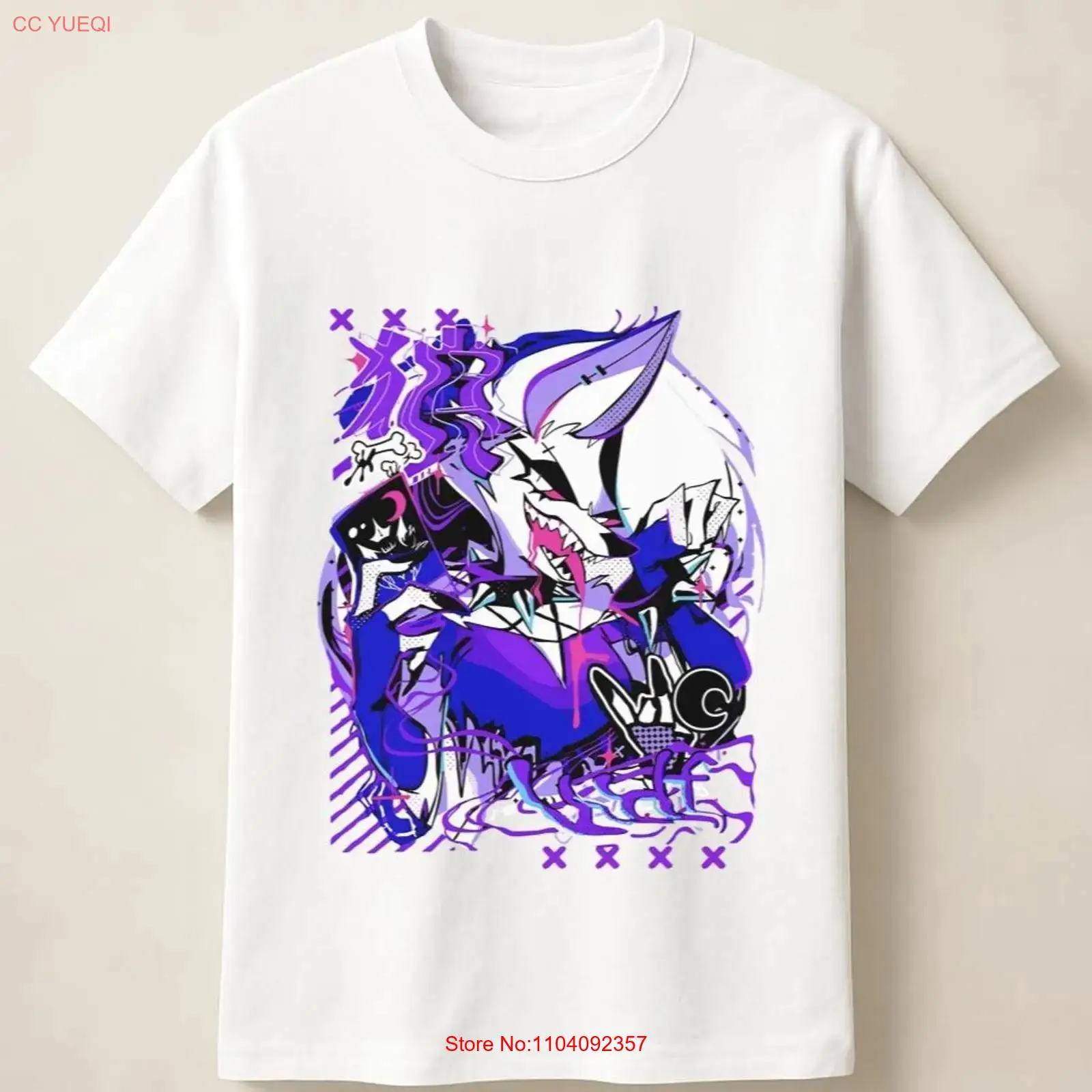 Kaos bergambar serigala anime  - Vintage Fashion Wear ulasan dan harga