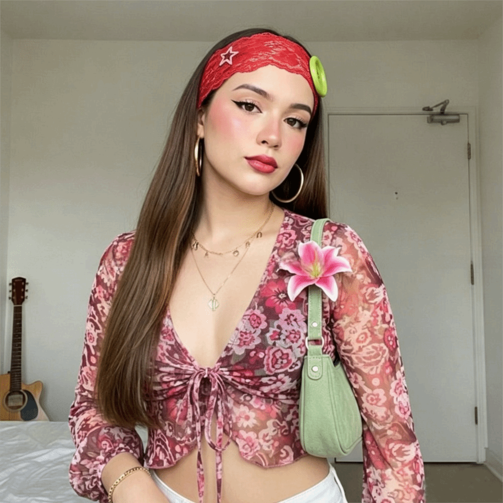Ikat Kepala Renda Plastik Modi - Vintage Fashion Show ulasan dan harga
