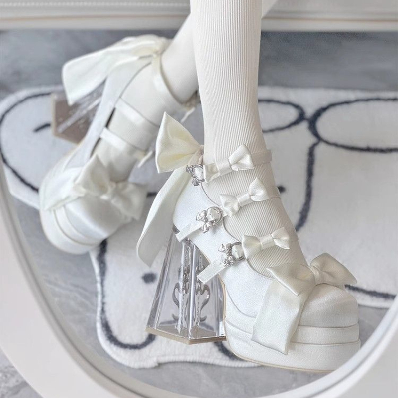 Sepatu Hak Tinggi Gaya Lolita  - Vintage Y2K ulasan dan harga