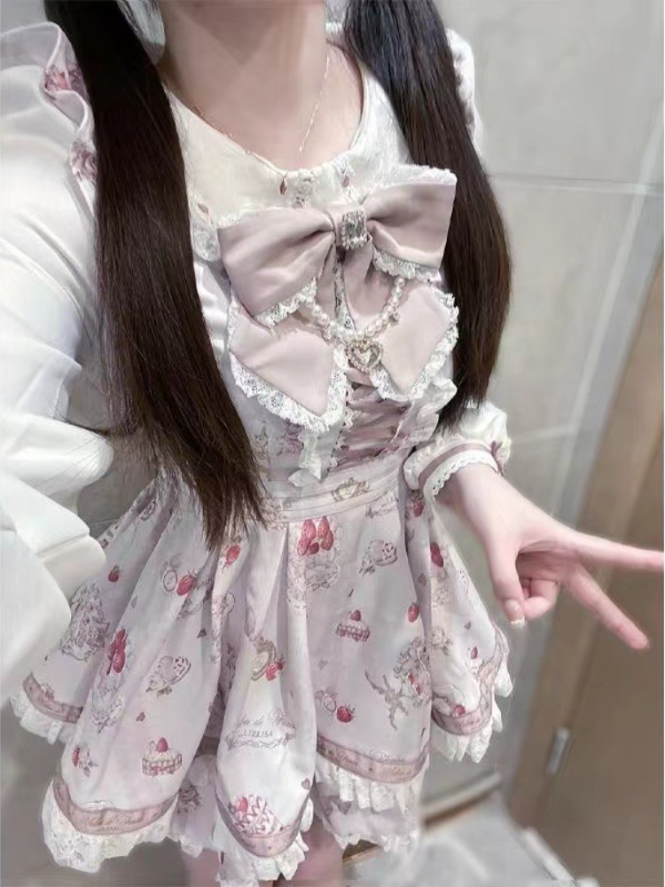 Set Gaun Pita Lolita Y2k Gotik - Vintage Fashion Japan ulasan dan harga