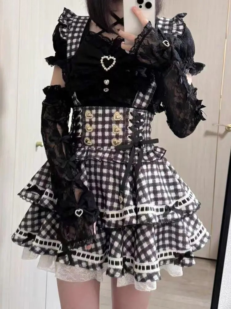 Set Gaun Pita Lolita Y2k Gotik - Vintage Fashion Japan ulasan dan harga