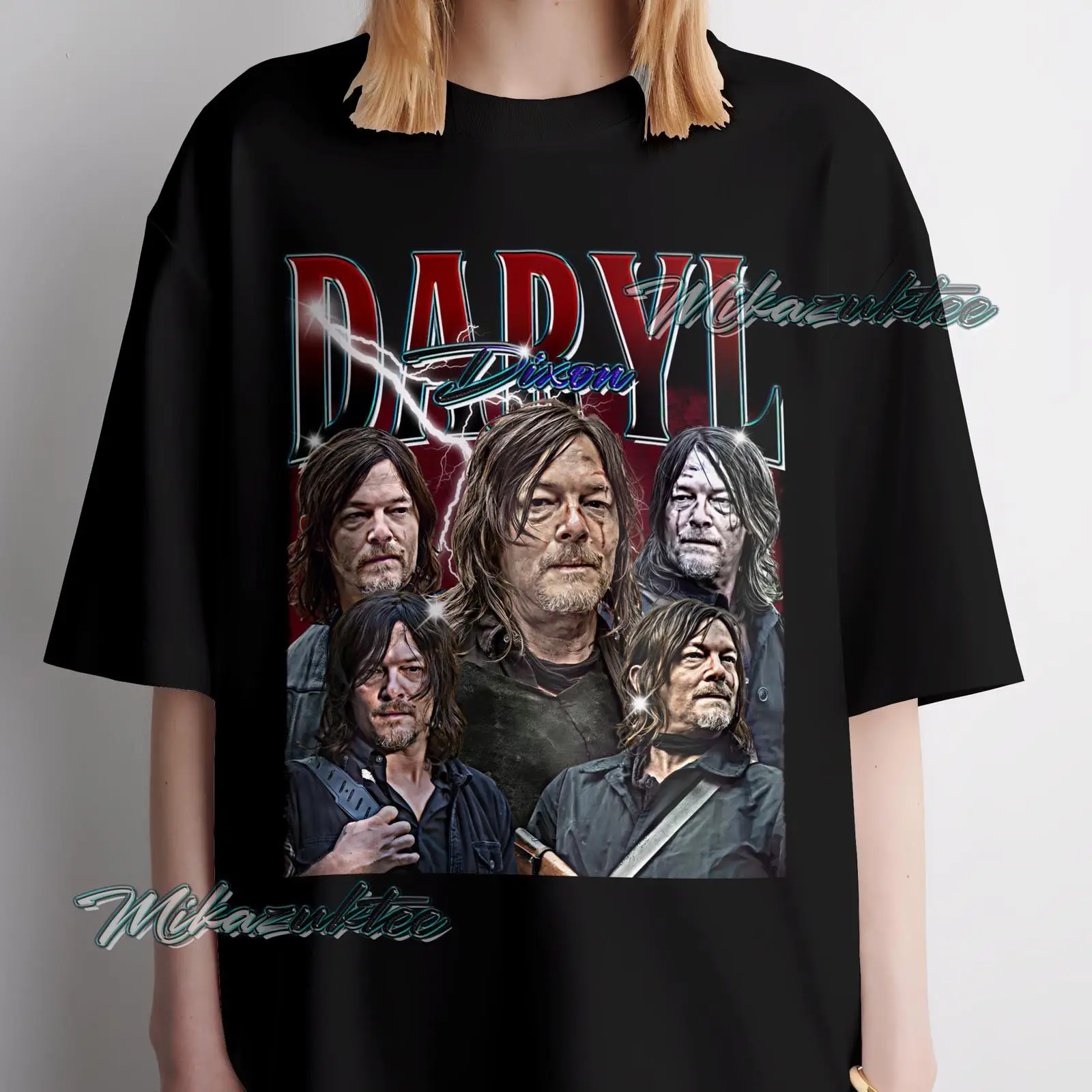 Daryl Dixon The Walking Dead V - Vintage Fashion Collage ulasan dan harga