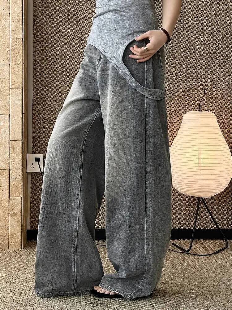 Celana Jeans Denim Abu-abu Pin - Vintage Fashion Build ulasan dan harga
