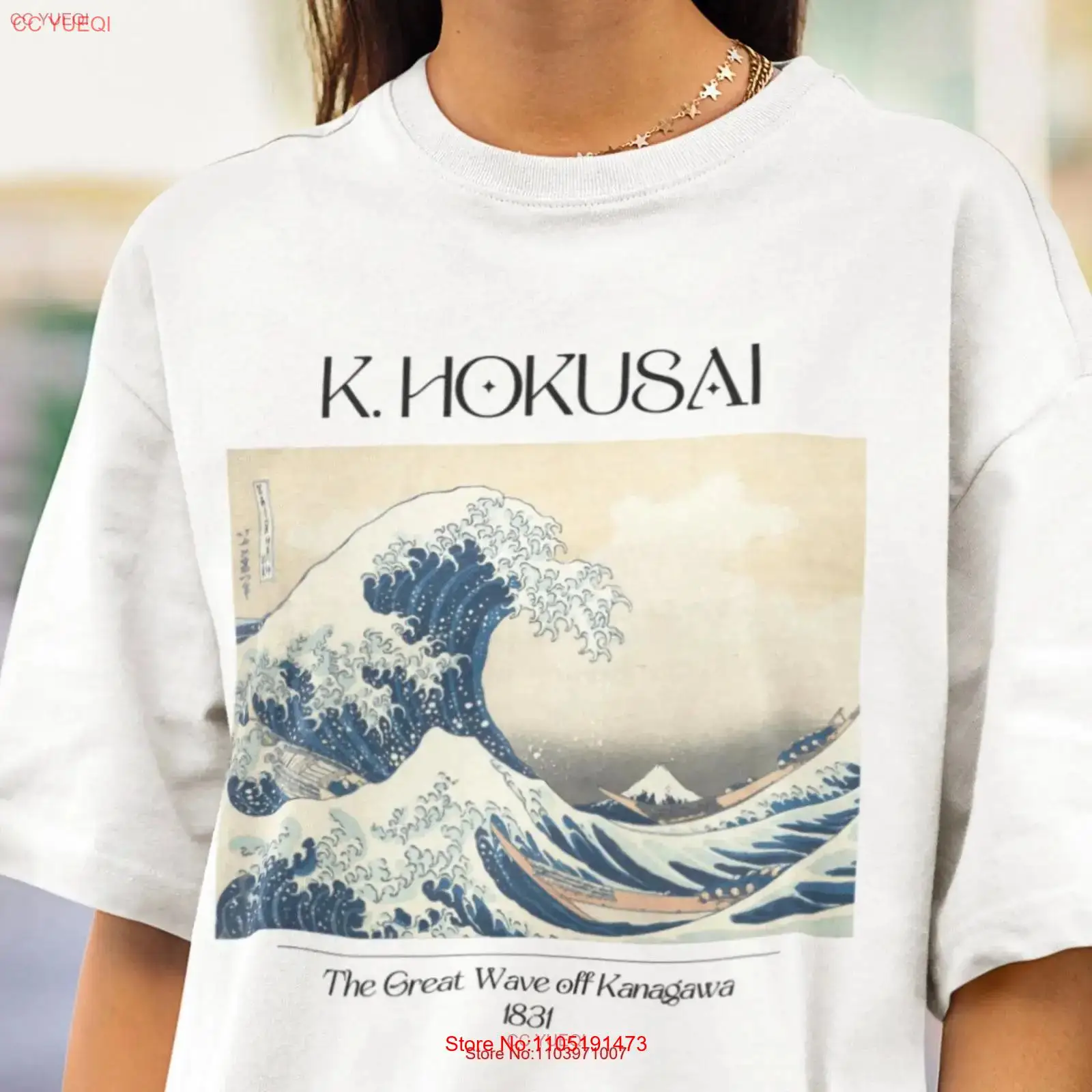 Katsushika Hokusai The Great W - Vintage Fashion Japan ulasan dan harga
