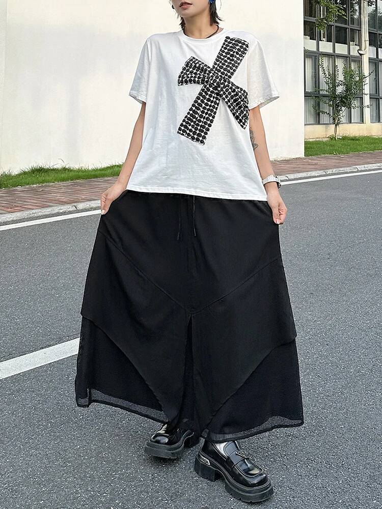 Dot T-shirt Ukuran Besar Pita  - Vintage Fashion Build ulasan dan harga