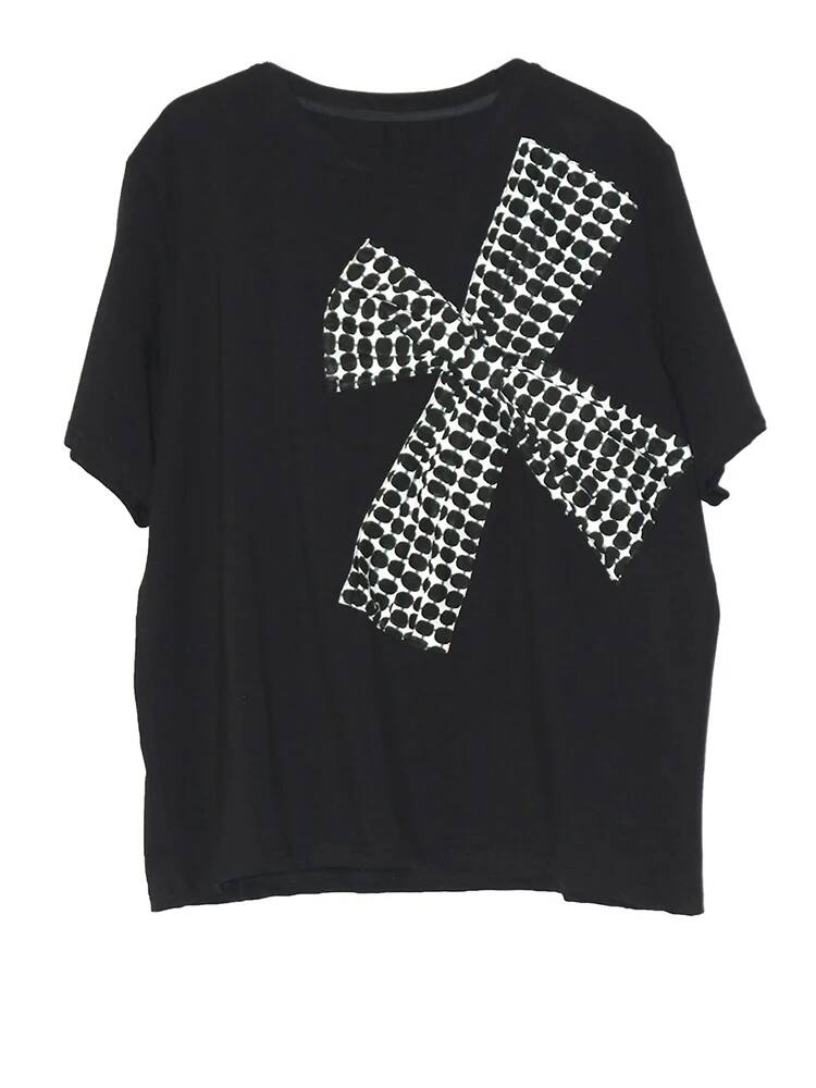 Dot T-shirt Ukuran Besar Pita  - Vintage Fashion Build ulasan dan harga