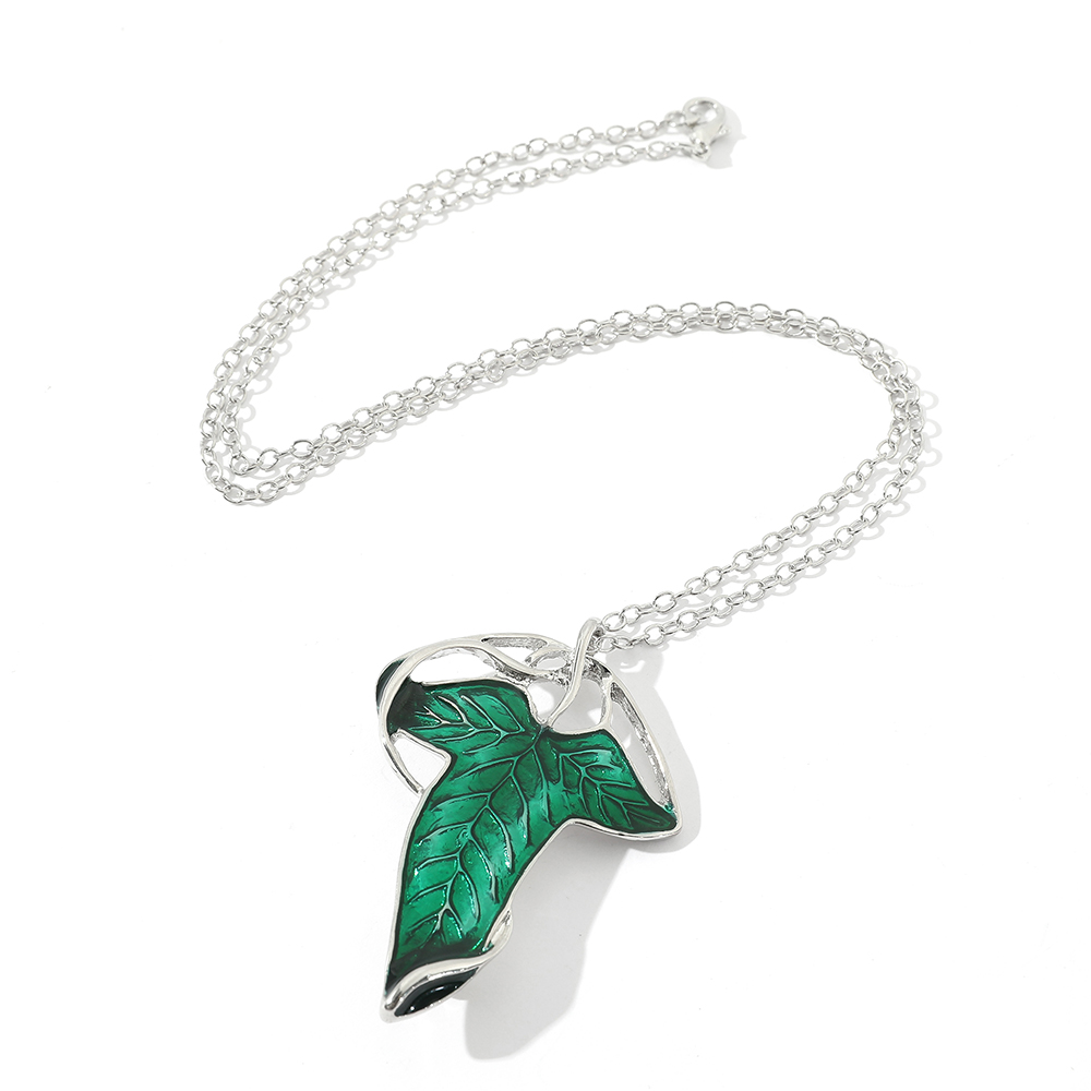 Kalung Liontin Daun Hijau Vint - Vintage Fashion Show ulasan dan harga