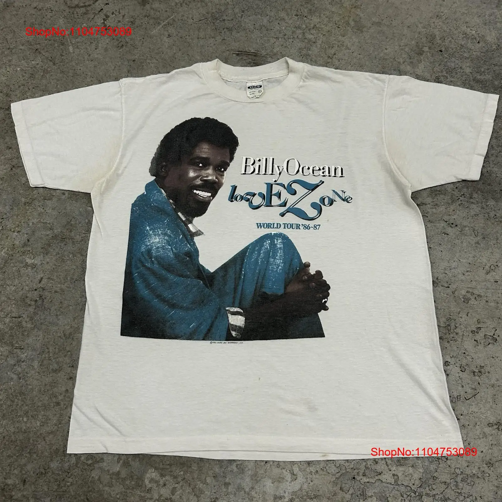 Kaus Band Billy Ocean Vintage  - Vintage Fashion World ulasan dan harga