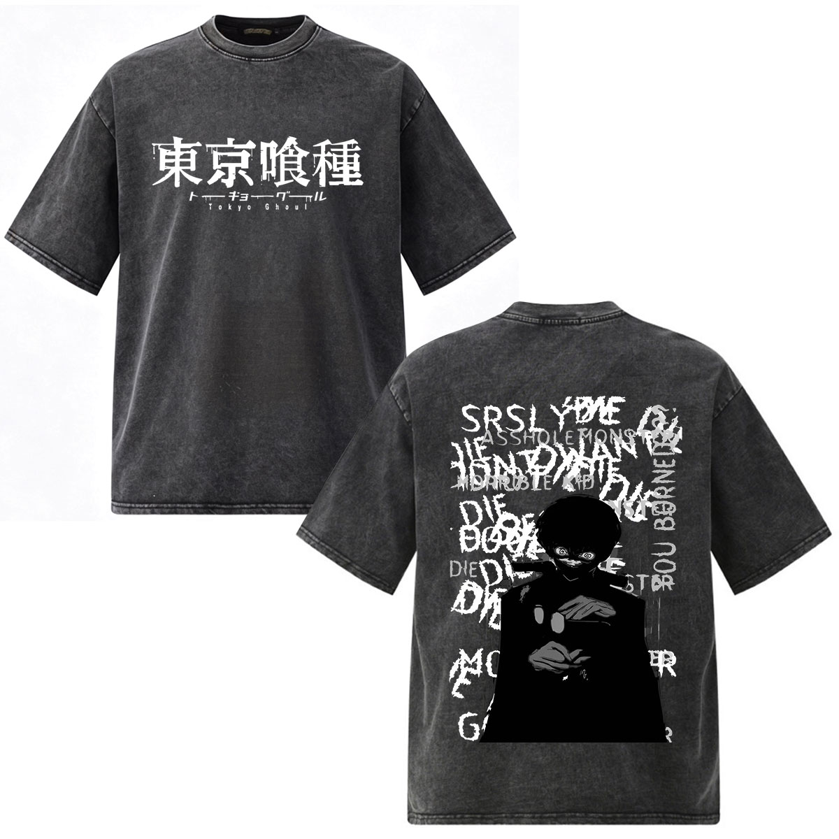 Kaus Vintage Washed Anime Toky - Vintage Ken Fashion ulasan dan harga