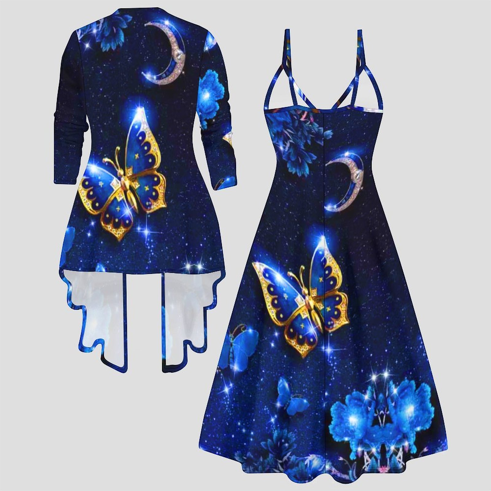 Set Dua Potong Motif Vintage u - Vintage Fashion Wear ulasan dan harga