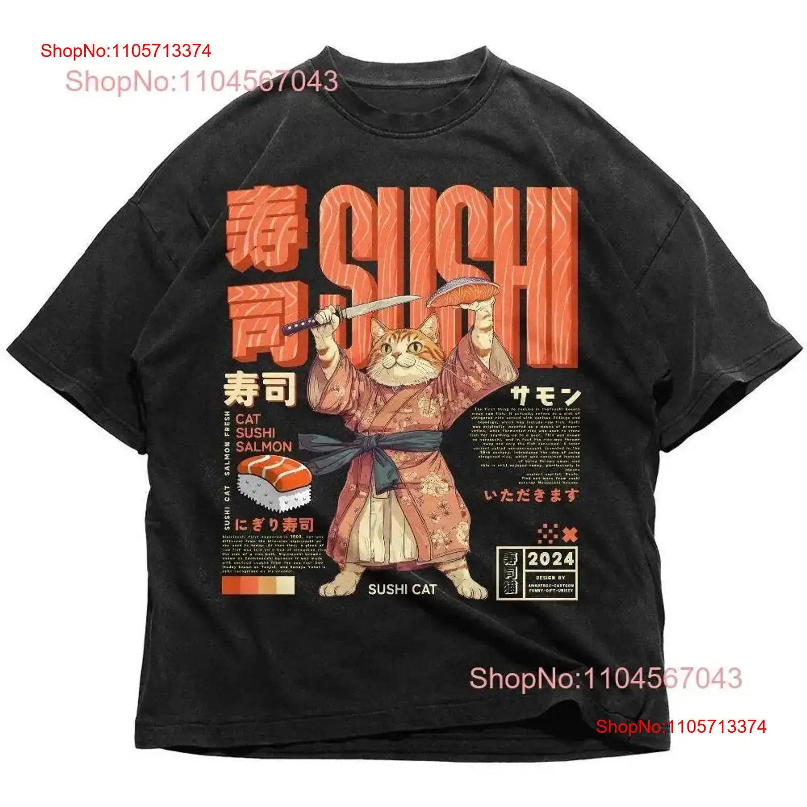 Kaos Jepang Sushi Cat Retro To - Vintage Fashion In Tokyo ulasan dan harga
