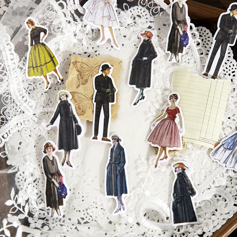 30pcs Stiker Vintage Wanita Pr - Vintage Fashion Collage ulasan dan harga
