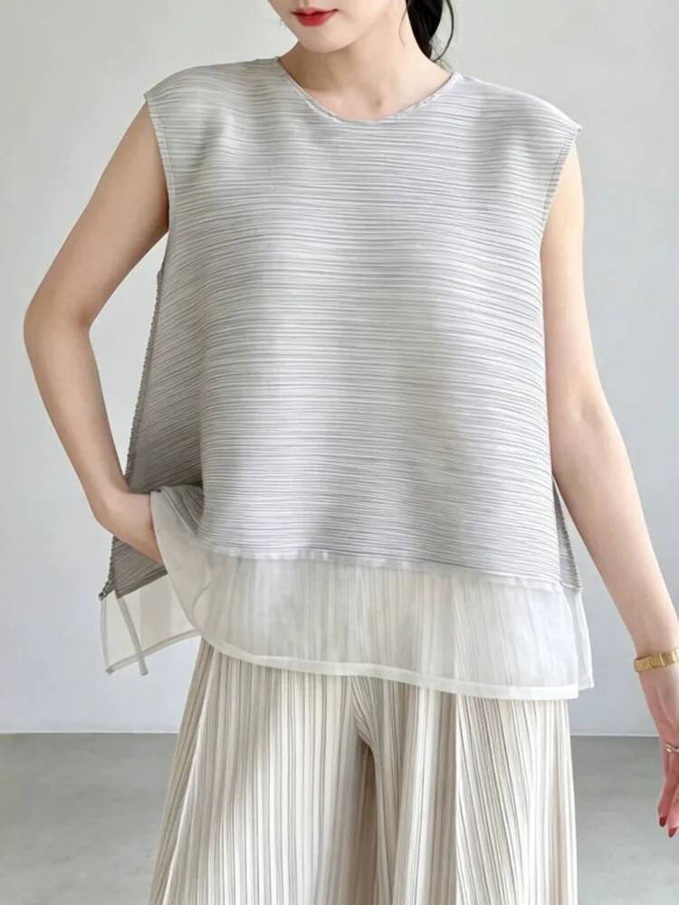Atasan Berlipat Perca Jaring M - Vintage Fashion Build ulasan dan harga