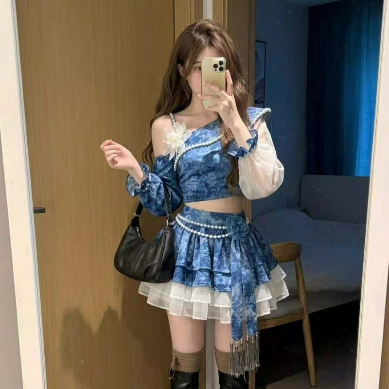 Set Rok Lolita Vintage Gaya Je - Vintage Fashion Japan ulasan dan harga