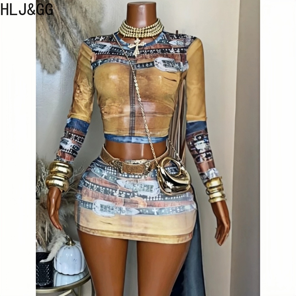 HLJ&GG Set Dua Potong Jaring C - Vintage Fashion Trends ulasan dan harga