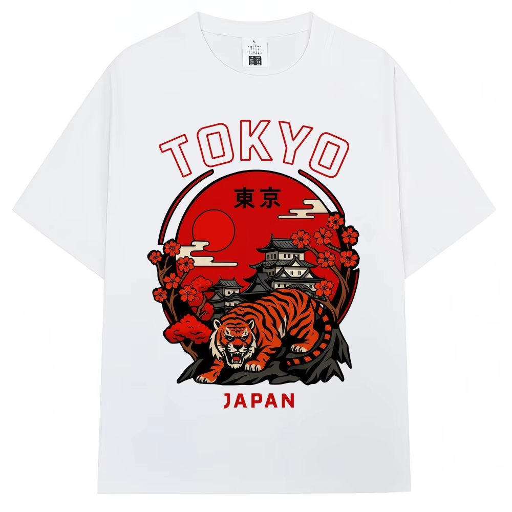 Kaos Grafis Tokyo Tiger Sakura - Vintage Fashion In Tokyo ulasan dan harga