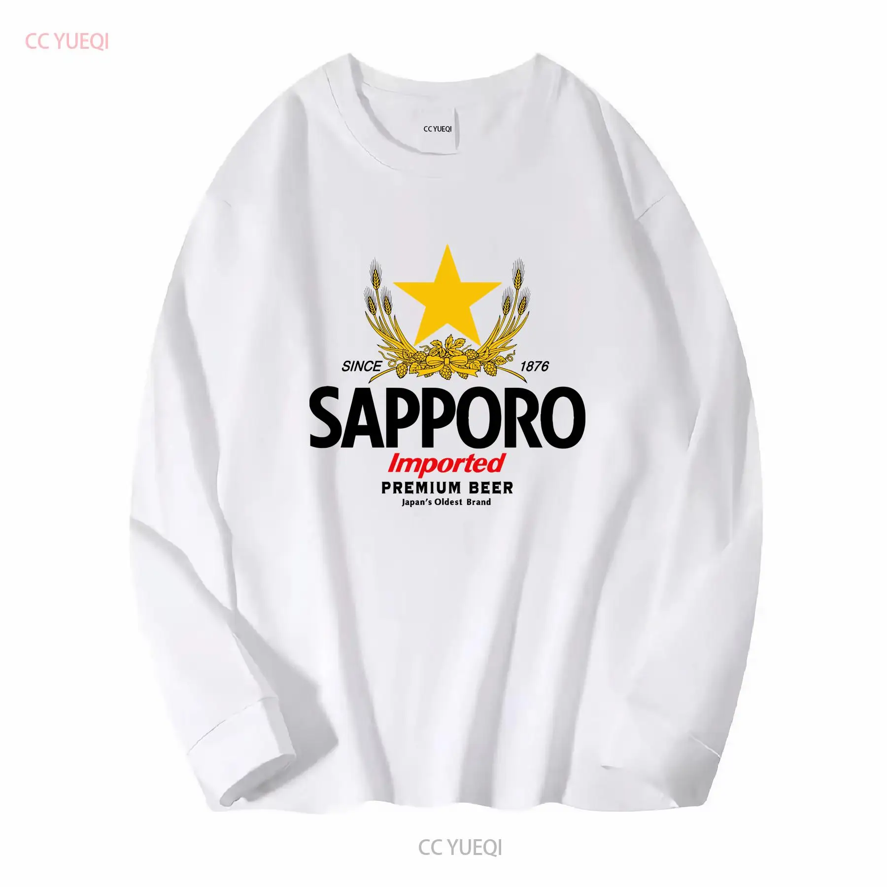 SAPPORO Kaus Bir Jepang Pabrik - Vintage Fashion Wear ulasan dan harga