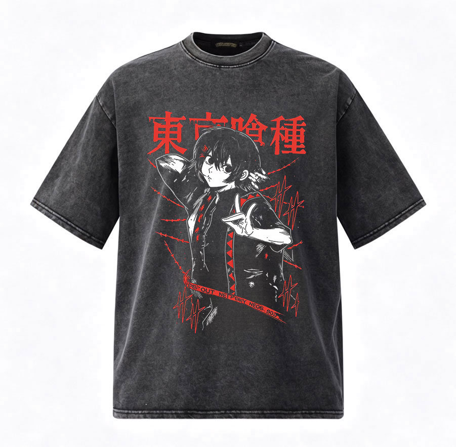 Kaos Vintage Washed Anime Toky - Vintage Ken Fashion ulasan dan harga