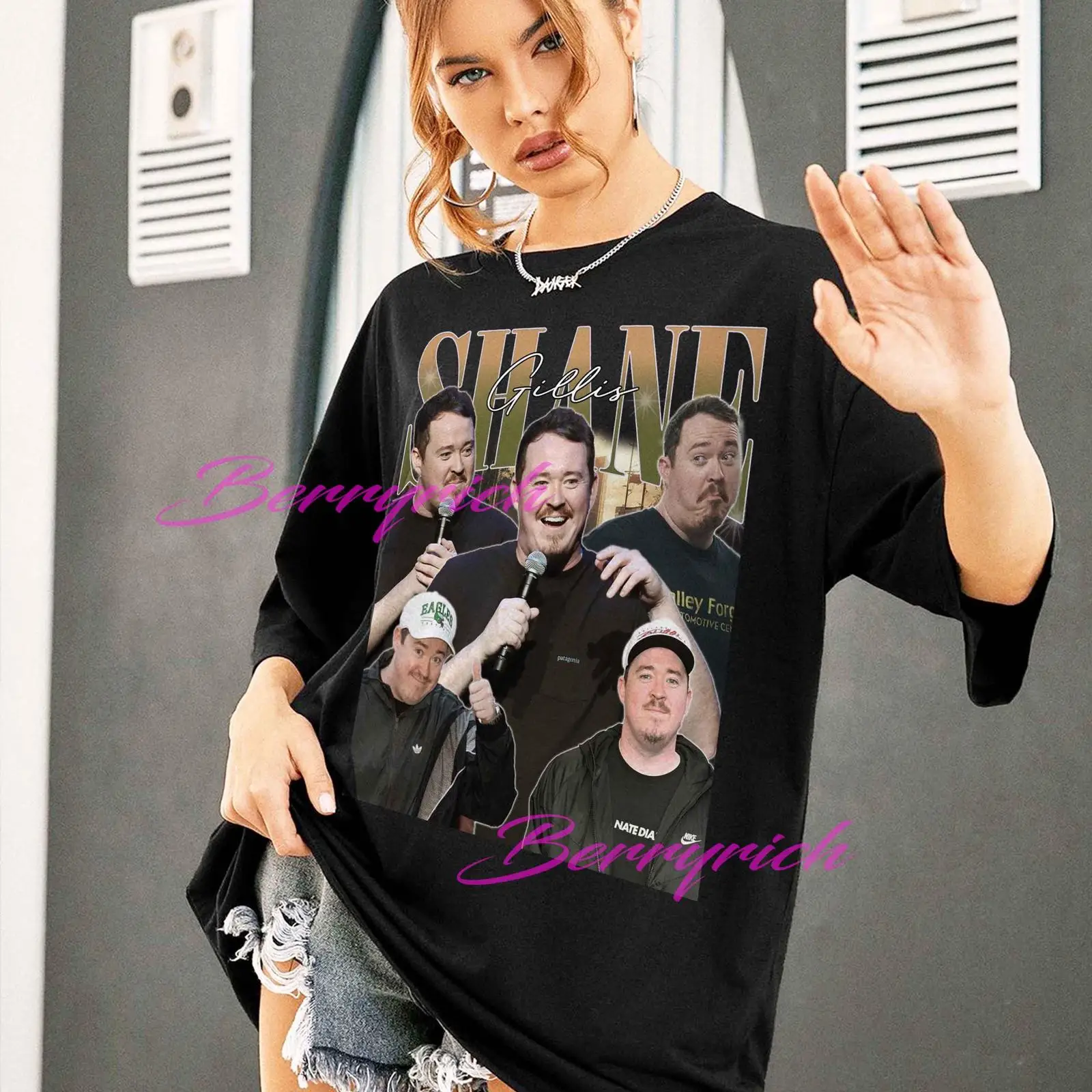 Kaos Shane Gillis Bootleg Vint - Vintage Fashion Collage ulasan dan harga